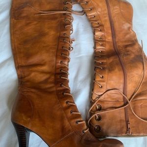 Nines west lace up booties size 8.5